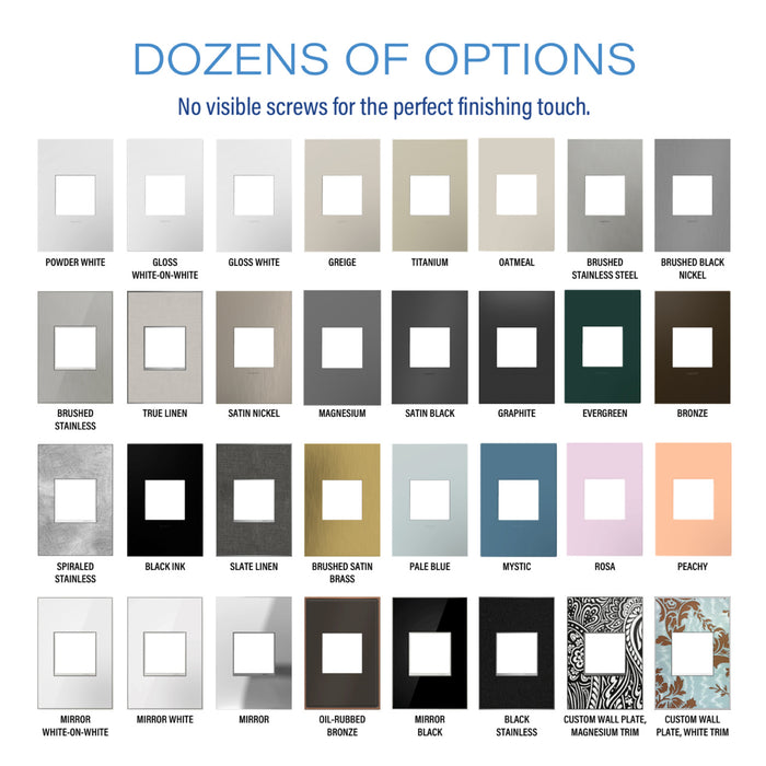 Pass and Seymour Adorne One-Plus-Gang Screwless Wall Plate With Microban Peachy (AWP1G3PY)