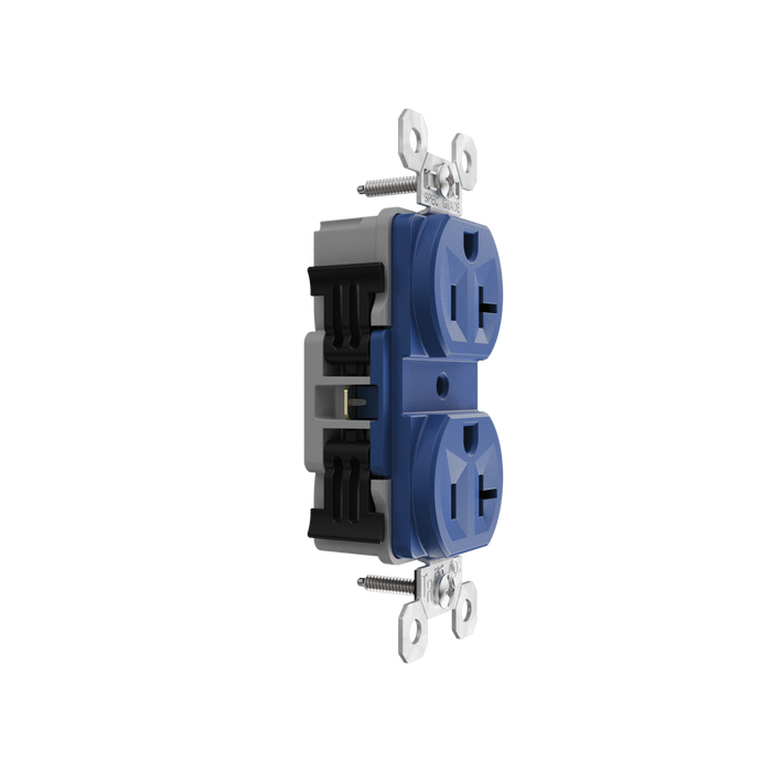 Pass and Seymour Powerhold Duplex Receptacle 20A/125V Blue (TR20DVSBL)