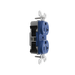 Pass and Seymour Powerhold Duplex Receptacle 20A/125V Blue (TR20DVSBL)