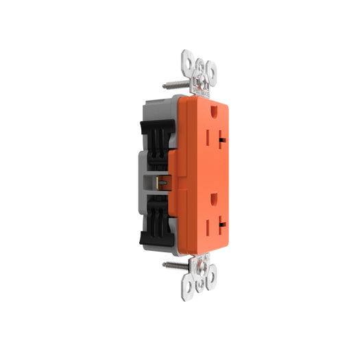 Pass and Seymour Powerhold Decorator Receptacle 20A/125V Orange (TR26342DVSOR)