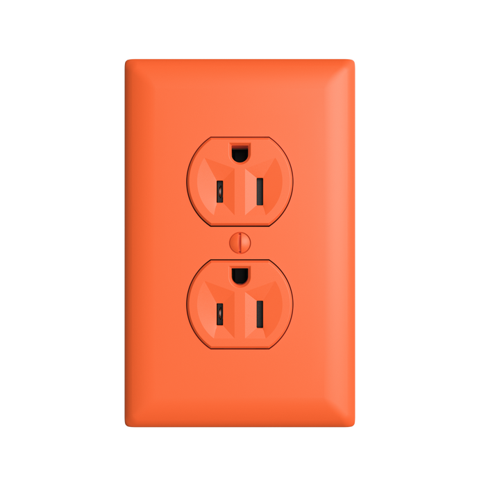 Pass and Seymour Powerhold Duplex Receptacle 15A/125V Orange (TR15DVSOR)