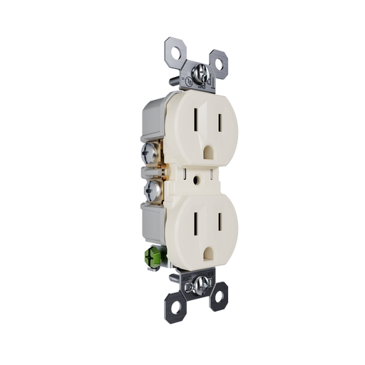 Pass and Seymour Receptacle Tamper-Resistant 15A 125V Back Wire CCA Light Almond (3232TREXLA)