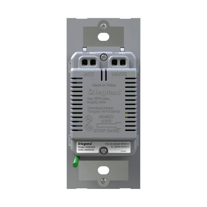 Pass and Seymour Radiant Netatmo Wired Remote Smart Switch White (WNRL24WH)