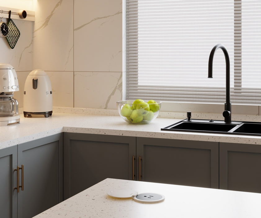 Pass and Seymour Kitchen Countertop Outlet Lid Matte White (CP498LMW)