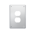 Pass and Seymour Mighty Mac WPP Series Security Wall Plate Duplex Opening 1-Gang 14-Gauge Stainless Steel Brushed Stainless Steel Allen Head Fasteners (WPP61D2PS)