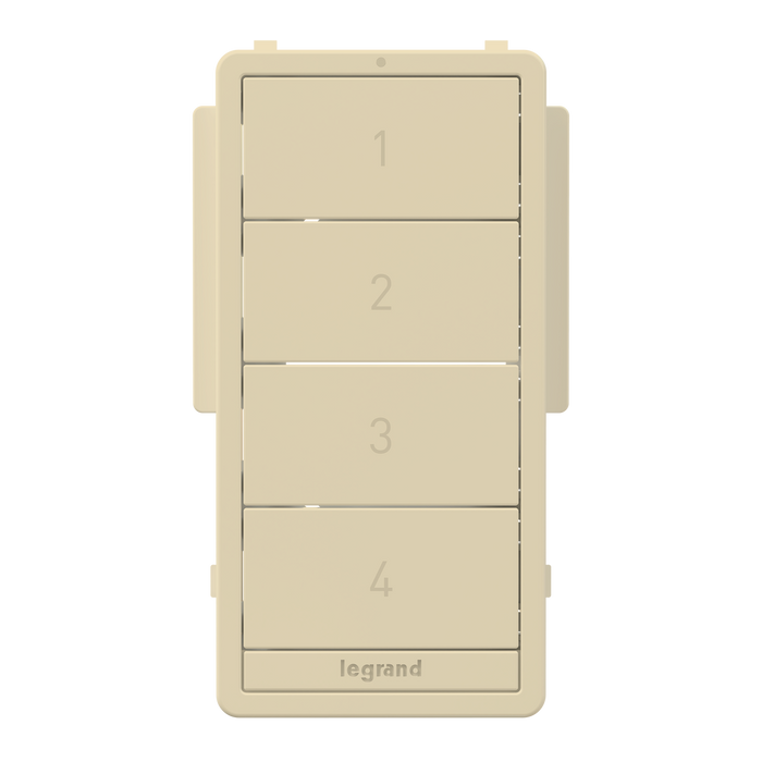 Pass and Seymour Radiant 4-Button Smart Scene Controller Color Change Kit Ivory (WNRCB40CKITIV)