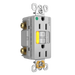 Pass and Seymour GFCI Power-Indicating Hospital-Grade Tamper-Resistant Receptacle 15A Gray Amber LED (1597HGTRPIAMBGRY)
