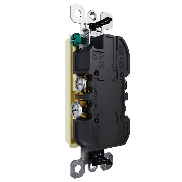 Pass and Seymour Radiant 15A 125V External Pressure Plated Outlet Tamper-Resistant Weather-Resistant Light Almond (885TREXWRLA)