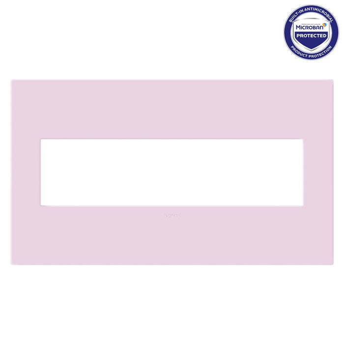 Pass and Seymour Adorne Screwless Wall Plate Painted Plastic 4-Gang Rosa (AWP4GRA)