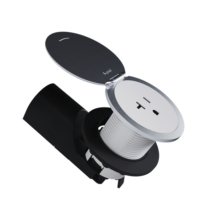 Pass and Seymour Kitchen Countertop Outlet Lid Stainless Steel (CP498LSS)