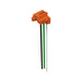 Pass and Seymour Plugtail #12 6 Inch THHN Solid Orange Connector (PTRA6SOLOR)