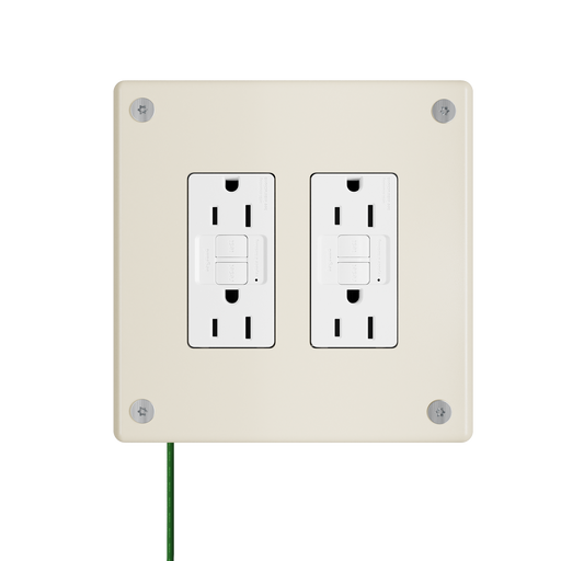 Pass and Seymour Mighty Mac WSP Series Security Wall Plate Decorator Opening 2-Gang 14-Gauge Stainless Steel Ivory Torx T-20 Head Fasteners (WSP32G1IVYPS)