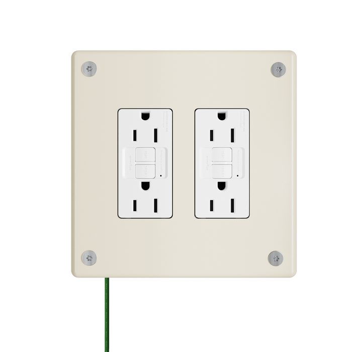 Pass and Seymour Mighty Mac WPP Series Security Wall Plate Decorator Opening 2-Gang 14-Gauge Steel Ivory Torx T-20 Head Fasteners (WPP02G1IVYPS)