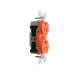 Pass and Seymour Powerhold Duplex Receptacle 15A/125V Orange (TR15DVSOR)