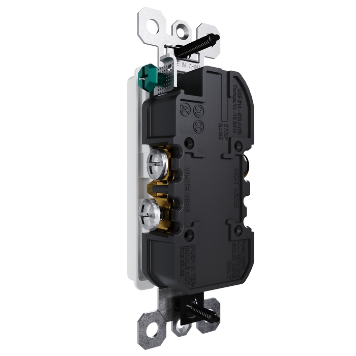 Pass and Seymour Radiant 15A 125V External Pressure Plated Outlet Tamper-Resistant Weather-Resistant White (885TREXWRW)