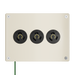 Pass and Seymour Mighty Mac WSP Series Security Wall Plate Round Receptacle Opening 3-Gang 14-Gauge Stainless Steel Ivory Torx T-20 Head Fasteners (WSP33N911IVYPS)
