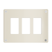 Pass and Seymour Mighty Mac WPP Series Security Wall Plate Decorator Opening 3-Gang 14-Gauge Stainless Steel Ivory Torx T-20 Head Fasteners (WPP33G1IVYPS)