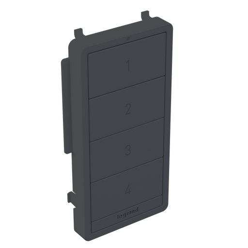 Pass and Seymour Radiant 4-Button Smart Scene Controller Color Change Kit Graphite (WNRCB40CKITG)