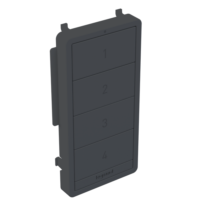 Pass and Seymour Radiant 4-Button Smart Scene Controller Color Change Kit Graphite (WNRCB40CKITG)