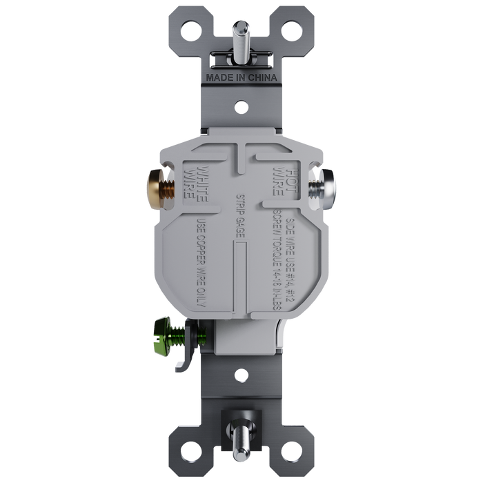 Pass and Seymour Trademaster Residential 20A Single Receptacle White (TR53201W)