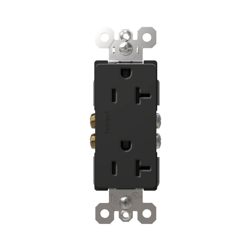 Pass and Seymour Radiant Tamper-Resistant Decorator Receptacle 20A 125V Self-Grounding Black (885TR20SBK)