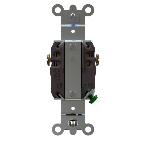 Pass and Seymour Tamper-Resistant Single Receptacle 20A/250V Side/Back Wire Brown (TR5871)