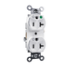 Pass and Seymour Tamper-Resistant Compact Dual Controlled Duplex Receptacle 20A 125V Hospital-Grade White (TR8300HCDW)