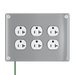 Pass and Seymour Mighty Mac WPP Series Security Wall Plate Duplex Opening 3-Gang 14-Gauge Stainless Steel Brushed Stainless Steel Torx T-20 Head Fasteners (WPP63D1PS)