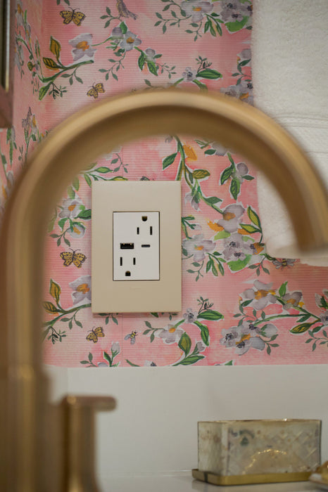 Pass and Seymour Adorne Wall Plate Painted Plastic 1G3 Oatmeal (AWP1G3OM)