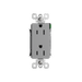 Pass and Seymour Powerhold Decorator Receptacle 15A/125V Gray (TR26242DVSGRY)