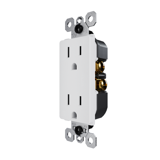 Pass and Seymour Radiant 15A 125V External Pressure Plated Outlet Tamper-Resistant Weather-Resistant White (885TREXWRW)