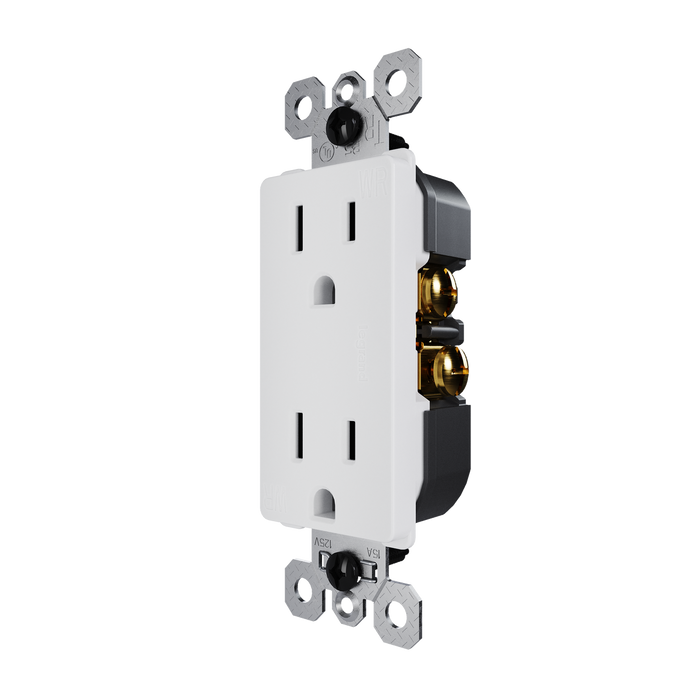 Pass and Seymour Radiant 15A 125V External Pressure Plated Outlet Tamper-Resistant Weather-Resistant White (885TREXWRW)