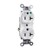 Pass and Seymour Tamper-Resistant Compact Half Controlled Duplex Receptacle 20A 125V Hospital-Grade White (TR8300HCHW)