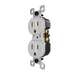 Pass and Seymour Trademaster 15A 125V Duplex Receptacle Tamper-Resistant External Pressure Plated Weather-Resistant Gray (3232TREXWRGRY)