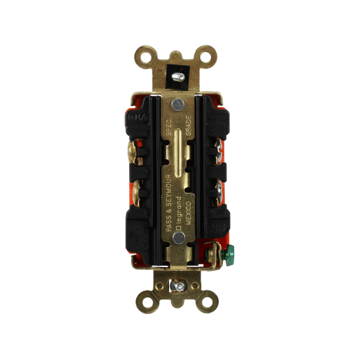 Pass and Seymour Duplex Receptacle Industrial Extra Heavy Duty Specification Grade 20A 125V Back And Side Wire Orange (5362AOR)