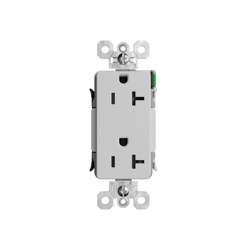 Pass and Seymour Powerhold Decorator Receptacle 20A/125V White (TR26342DVSW)