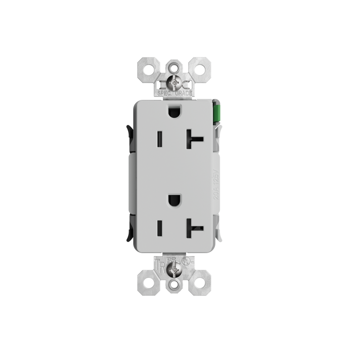Pass and Seymour Powerhold Decorator Receptacle 20A/125V White (TR26342DVSW)