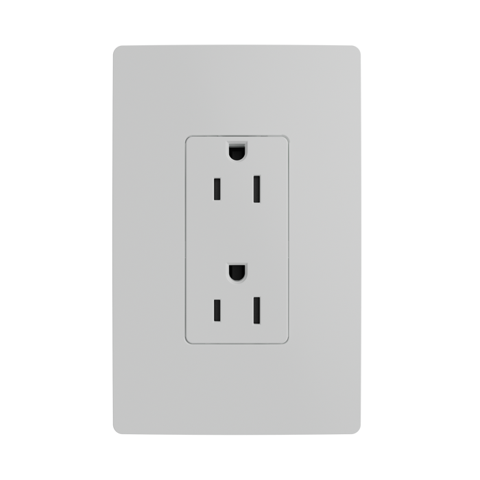 Pass and Seymour Powerhold Decorator Receptacle 15A/125V White (TR26242DVSW)