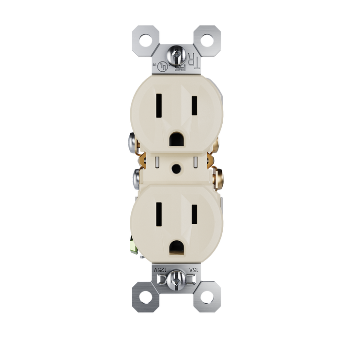 Pass and Seymour Receptacle Tamper-Resistant 15A 125V Back Wire CCA Ivory (3232TREXI)