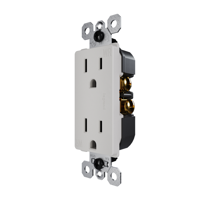 Pass and Seymour Radiant 15A 125V External Pressure Plated Outlet Tamper-Resistant Weather-Resistant Gray (885TREXWRGRY)