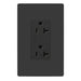 Pass and Seymour Radiant Tamper-Resistant Decorator Receptacle 20A 125V Self-Grounding Black (885TR20SBK)