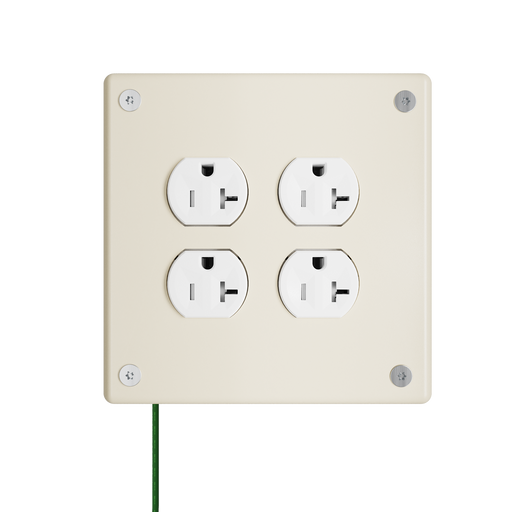 Pass and Seymour Mighty Mac WPP Series Security Wall Plate Duplex Opening 2-Gang 14-Gauge Steel Ivory Torx T-20 Head Fasteners (WPP02D1IVYPS)