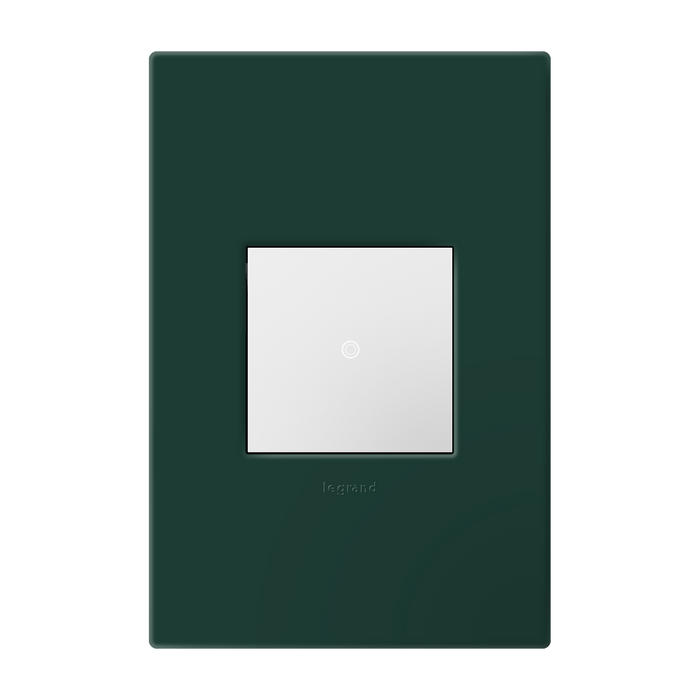 Pass and Seymour Adorne Wall Plate Painted Plastic 1G2 Evergreen (AWP1G2EG)