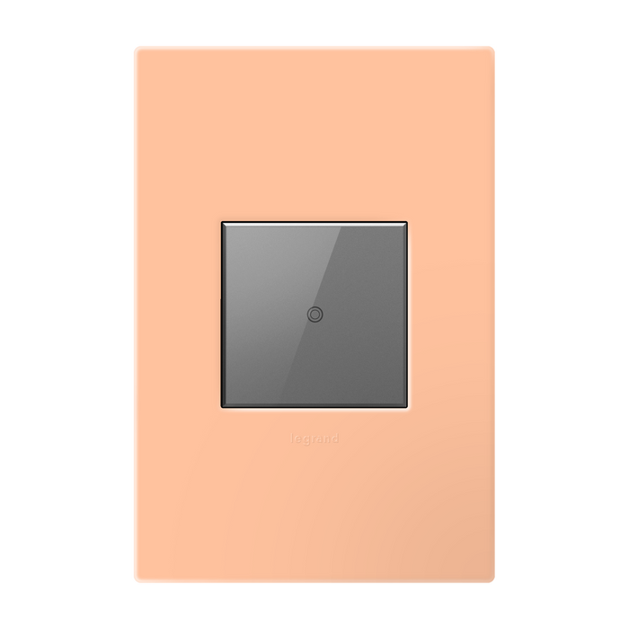 Pass and Seymour Adorne Wall Plate Painted Plastic 1G2 Peachy (AWP1G2PY)