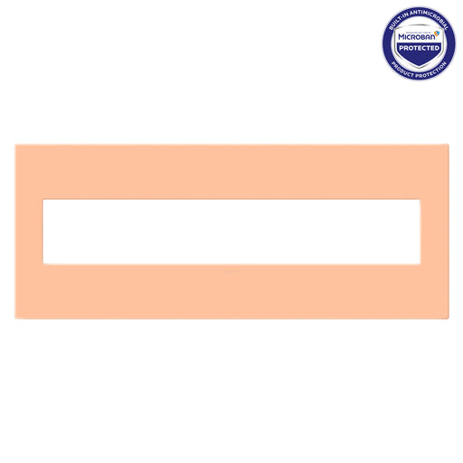 Pass and Seymour Adorne Screwless Wall Plate Painted Plastic 6-Gang Peachy (AWP6GPY)