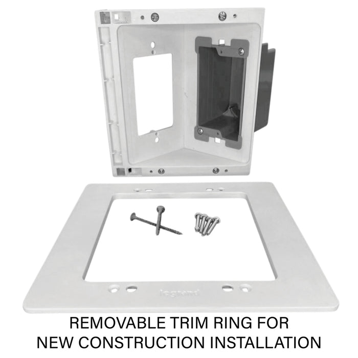 Pass and Seymour Recessed Power And LV Bracket Kit - White (HT2302KWH)