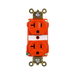 Pass and Seymour Duplex Receptacle Industrial Extra Heavy Duty Specification Grade 20A 125V Back And Side Wire Orange (5362AOR)
