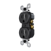 Pass and Seymour Trademaster 15A 125V Duplex Receptacle Tamper-Resistant External Pressure Plated Weather-Resistant Black (3232TREXWRBK)