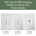 Pass and Seymour Adorne 65W USB Outlet Module Type C White (ARUSB65PDW4)