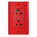 Pass and Seymour Tamper-Resistant Decorator Duplex Receptacle Half Controlled 20A 125V Hospital-Grade Red (TR26362HGCHRED)